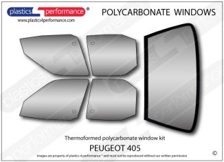 PEUGEOT - 405 - Lexan Polycarbonate window kit