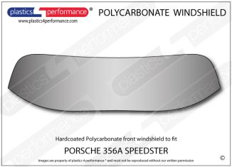 PORSCHE - 356 A Speedster - Hardcoated Lexan Polycarbonate front windscreen