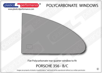 PORSCHE - 356 B/C - Lexan Polycarbonate left rear quarter window
