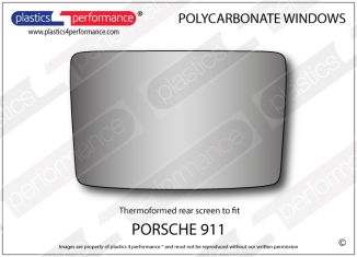 Porsche 911 Lexan / Makrolon Polycarbonate rear windscreen