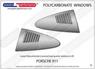 PORSCHE - 911 - Lexan Polycarbonate louvered rear quarter windows - Pair