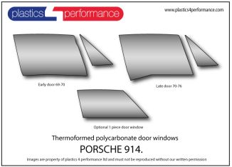 PORSCHE - 914 - Lexan Polycarbonate one or two piece right front door window