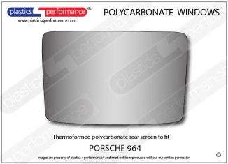 PORSCHE - 964 - Lexan / Makrolon Thermoformed Polycarbonate rear screen