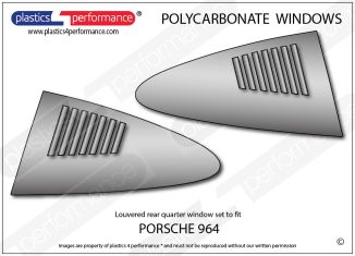 PORSCHE 964 - Louvered polycarbonate rear quarter windows