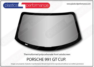 PORSCHE - 991 GT CUP - Hardcoated Lexan Polycarbonate front windshield