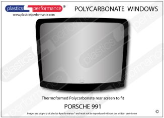 PORSCHE - 991 - Lexan Polycarbonate rear screen