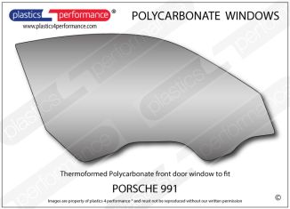 PORSCHE - 991 - Lexan Polycarbonate right front door window