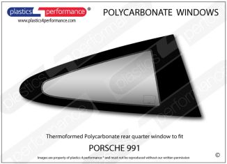 PORSCHE - 991 - Lexan Polycarbonate right rear quarter window