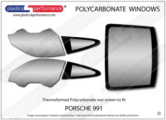 PORSCHE - 991 - Lexan Polycarbonate window kit