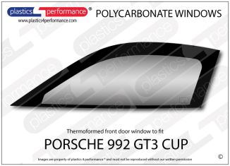 PORSCHE - 992 GT3 CUP - Polycarbonate left door window