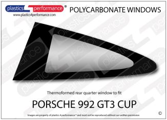 PORSCHE - 992 GT3 CUP - Polycarbonate left rear quarter window