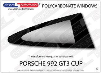 PORSCHE - 992 GT3 CUP - Polycarbonate right rear quarter window
