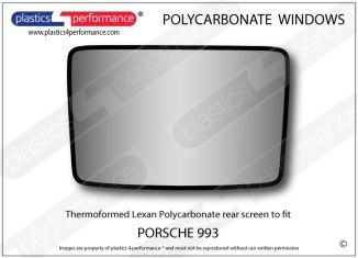 Porsche 993 Makrolon polycarbonate rear screen