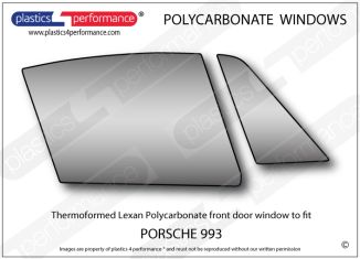 PORSCHE - 993 - Lexan Polycarbonate two piece right front door window
