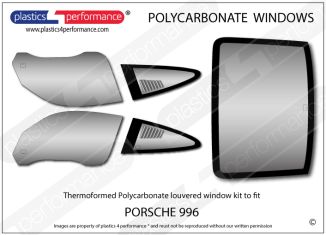 PORSCHE 996 - Lexan Polycarbonate louvered window kit
