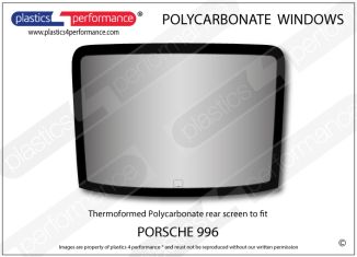 PORSCHE - 996 - Lexan Polycarbonate rear screen