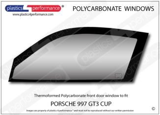 PORSCHE - 997 CUP - Lexan Polycarbonate left front door window