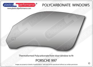PORSCHE 997 - Lexan Polycarbonate left front door window