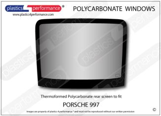 PORSCHE 997 - Lexan Polycarbonate rear screen
