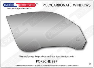 PORSCHE 997 - Lexan Polycarbonate right front door window