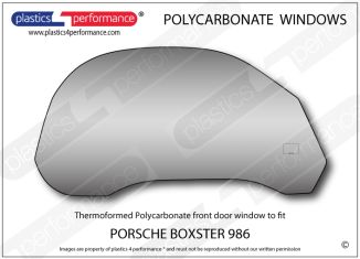 PORSCHE - Boxster 986 - Lexan Polycarbonate right front door window