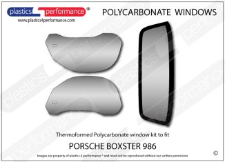 PORSCHE - Boxster 986 - Lexan Polycarbonate window kit