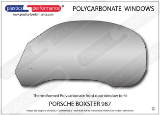 PORSCHE - Boxster 987 - Lexan Polycarbonate left front door window
