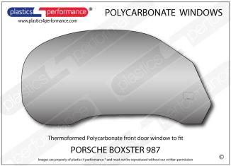 PORSCHE Boxster 987 Lexan polycarbonate front door window