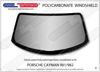 PORSCHE - Cayman 981 - 982 (718) - Hardcoated Lexan Polycarbonate front windscreen
