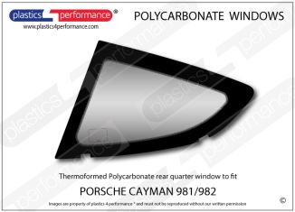 PORSCHE - Cayman 981 - 982 (718)  - Lexan Polycarbonate left rear quarter window
