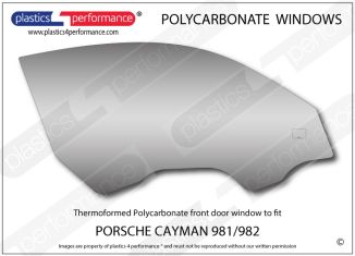 PORSCHE - Cayman 981 - 982 (718)  - Lexan Polycarbonate right front door window