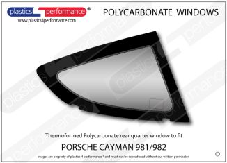 PORSCHE - Cayman 982 - Lexan Polycarbonate right rear quarter window