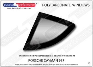 PORSCHE - Cayman 987 - Lexan Polycarbonate left rear quarter window