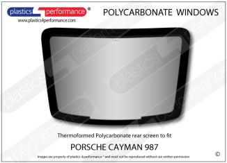 PORSCHE - Cayman 987 - Lexan Polycarbonate rear screen