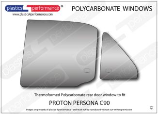 PROTON - Persona C90 - Lexan Polycarbonate left rear door window