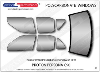 PROTON - Persona C90 - Lexan Polycarbonate window kit
