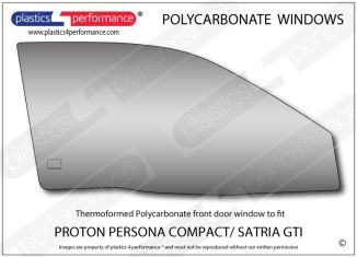 PROTON - Satria GTI / Proton Persona Compact- Lexan Polycarbonate RH front door window