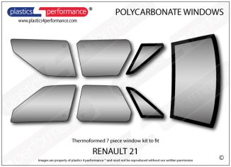 RENAULT - 21 - Lexan Polycarbonate window kit