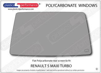 RENAULT - 5 Maxi Turbo - Lexan Polycarbonate rear screen