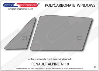 RENAULT - Alpine A110 Berlinette - Lexan Polycarbonate left front door window