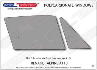 RENAULT - Alpine A110 Berlinette - Lexan Polycarbonate right front door window