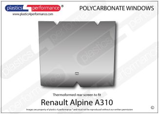 RENAULT Alpine A310 - Makrolon Polycarbonate rear screen