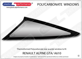 RENAULT - Alpine GTA/ A610 - Lexan Polycarbonate left rear quarter window
