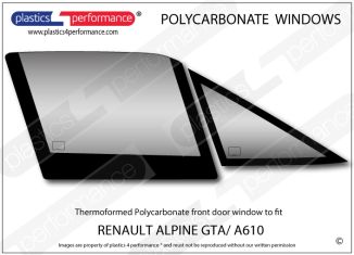 RENAULT - Alpine GTA/ A610 - Lexan Polycarbonate right front door window