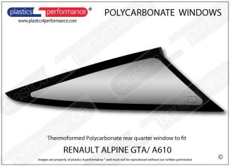 RENAULT - Alpine GTA/ A610 - Lexan Polycarbonate right rear quarter window