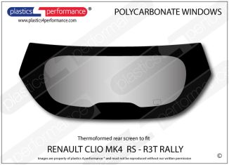 RENAULT - Clio 4 RS-R3T Rally - Makrolon Polycarbonate rear screen
