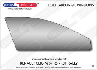 RENAULT - Clio 4 RS-R3T Rally - Makrolon Polycarbonate RH Front door window