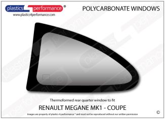 RENAULT - Megane Coupe MK1 - Lexan Polycarbonate left rear quarter window