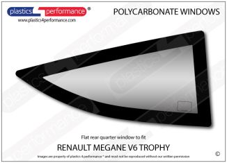 RENAULT - Megane V6 Trophy - Lexan Polycarbonate right rear quarter window