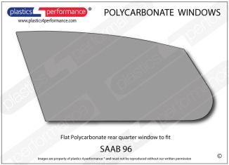 SAAB - 96 - Lexan Polycarbonate left rear quarter window